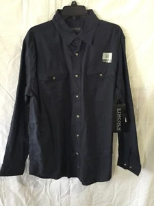 Neu mit Etikett Lincoln Outfitters Canvas Works L/S geknöpftes Herrenhemd marineblau Pier 3XLT - Bild 1 von 2