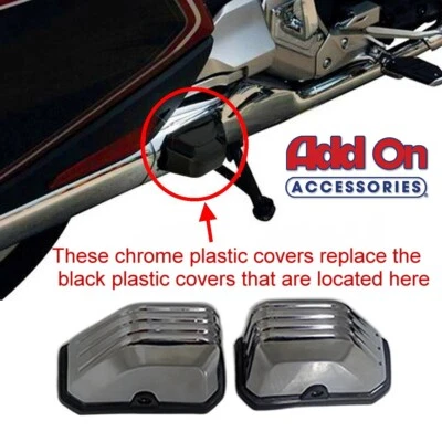 Honda GL1800 2018-2024 Goldwing 1800 - Protector de alforja/cubiertas de tubo cromado fresado Foto 1 de 2