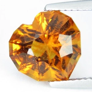 3.85Cts Ravishing Natural Citrine 10x10.3x7.5mm Heart Precision Cut Gemstone - Picture 1 of 4