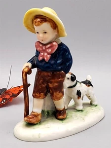 Goebel Kathe Kruse - 1955 Boy & Dog, RARE KRU11 - Picture 1 of 12