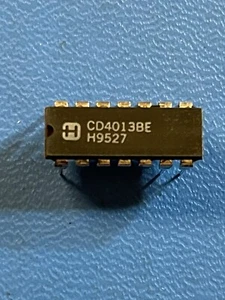 CD4013BE IC DUAL D-TYPE FLIP-FLOP CMOS 14-PIN DIP HARRIS (5 PER LOT) - Picture 1 of 6