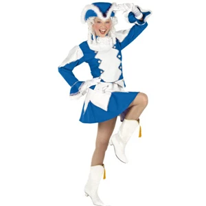 Blaues Funkenmariechen Kostüm Gardekostüm Tanzmariechen blau weiß Funkenkostüm - Bild 1 von 2