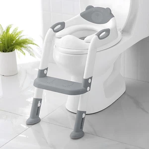 Potty Training Seat with Step Stool Ladder, Potty Training Toilet for Kids Boys - Picture 1 of 12