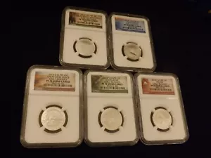 2014-S Quarters SILVER 5 Coin Set NGC PF 70 - Picture 1 of 2