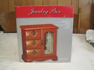 Joyero King Wood Company 2010 acabado roble claro puerta de vidrio grabado - Imagen 1 de 13