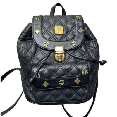 MCM Black Quilted Leather Stark Backpack - Image 1 of 4