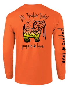 New PUPPIE LOVE IT'S FRICKIN' BATS! HALLOWEEN Pup T SHIRT Long Sleeve Shirt - Picture 1 of 2