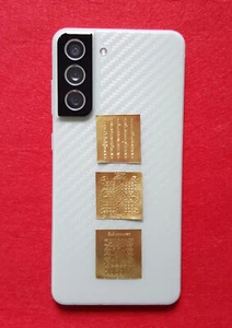 3 x Thailand Amulet Metal Yant Sheet Gold Plated Wallet Phone Case Lucky Protect - Picture 1 of 12