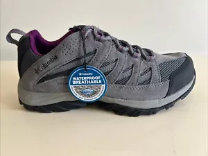 Columbia Women's Hiking Shoe Crestwood Waterproof Graphite Wild Iris 8.5 W Wide - Picture 1 of 6