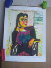 Picasso Estate Signed And Numbered Giclee On Paper "Portrait Of Dora Maar" Seate
