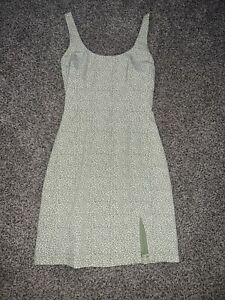 NEW NEVER WORN Abercrombie & Fitch Green Floral Babydoll Dress Size XXS Tall