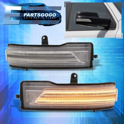 For 19-22 Dodge Ram 1500 Chrome Sequential LED Side Mirror Signal Lamp Lights - Image 1 of 4