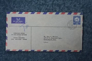 1962 European Offices of the UN Official Envelope - Postally Used - Picture 1 of 1