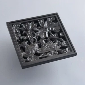 Black Brass Birds Floor Drain Square Bathroom Wet room Shower Drain mhr163 - Picture 1 of 7