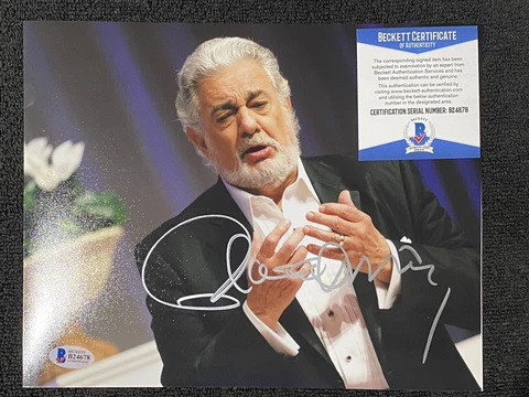PLACIDO DOMINGO HAND SIGNED AUTO 8x10 PHOTOGRAPH BECKETT BAS THE KING OF OPERA Cover