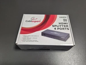 Cablexpert gembird 4-Port Splitter DSP-4PH4-02 4xHDMI UHD FHD New - Afbeelding 1 van 6