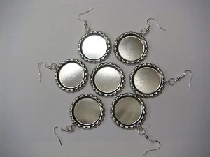 25 pares de pendientes de tapa plana en blanco - Imagen 1 de 1