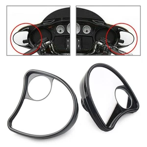 2X Carenado de espejo retrovisor trasero gran angular punto ciego ajuste Touring Electra Glide - Imagen 1 de 8