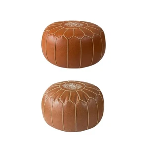Unstuffed Pouf Cover Ottoman Pouffe Cover Ottomans Footstool Large Bedroom Decor - Picture 1 of 15