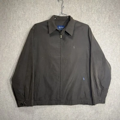 Chaqueta Bomber Polo Ralph Lauren Marrón Forrada a Cuadros Talla XL De Colección Años 90 Foto 1 de 4