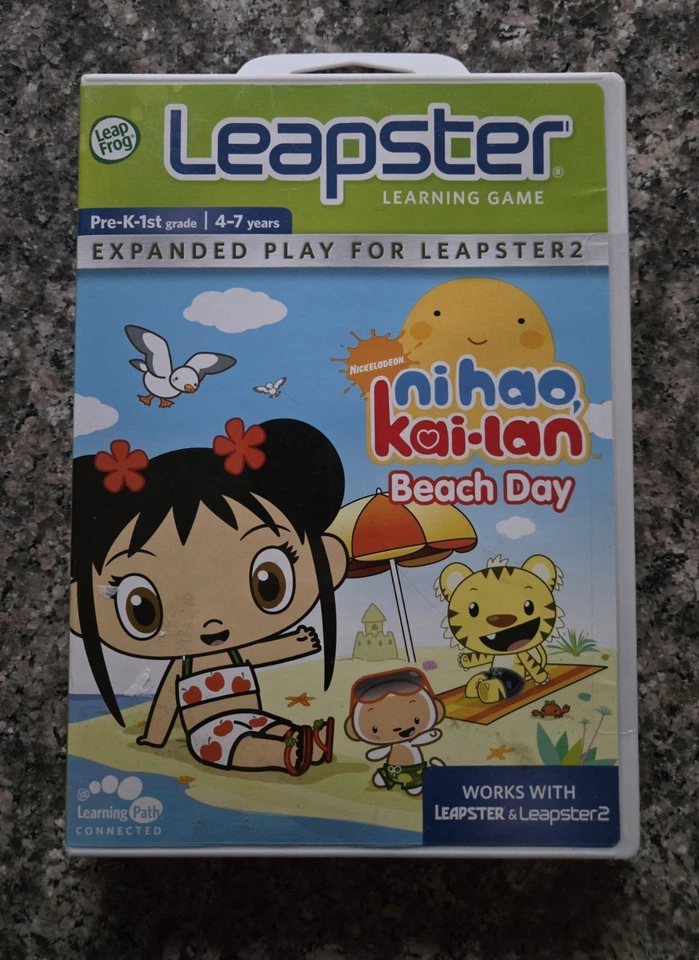 LEAP FROG LEAPSTER 1 & 2 LEARNING GAME Nickelodeon NIHAO KAI-LAN Beach Day 4-7yr - Image 1 of 4