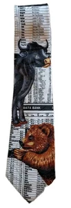 FRATELLO "Stock Market" Classic Size Neck Tie - Picture 1 of 3