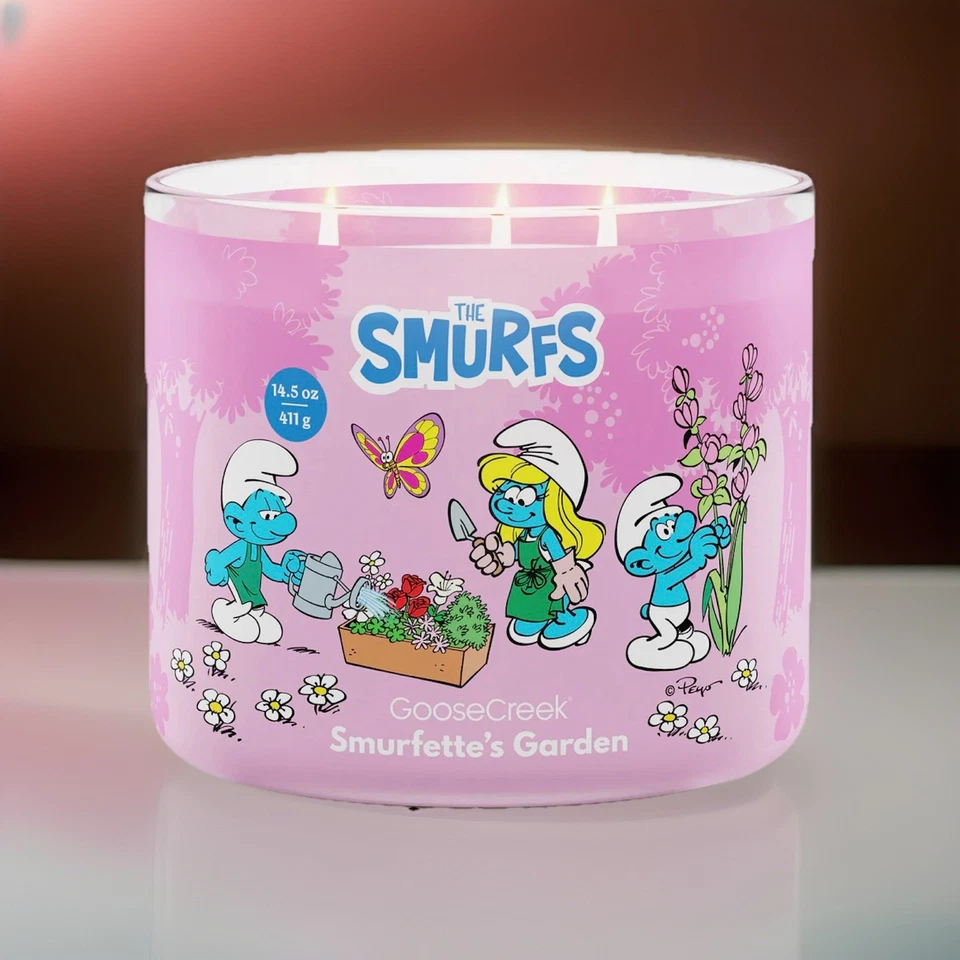 Goose Creek 3-Wick Candle- The Smurfs- Smurfette’s Garden (14.5 oz) - Image 1 of 1