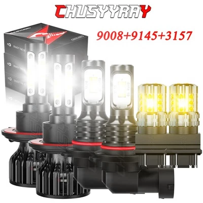 Faros antiniebla LED para Dodge Challenger 2009-2014 9008+9145+3157 Foto 1 de 4