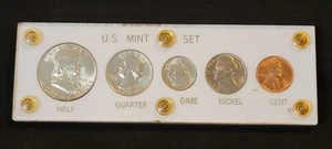 1955 Proof Set US Mint White CAPITOL PLASTICS HOLDER - Picture 1 of 11