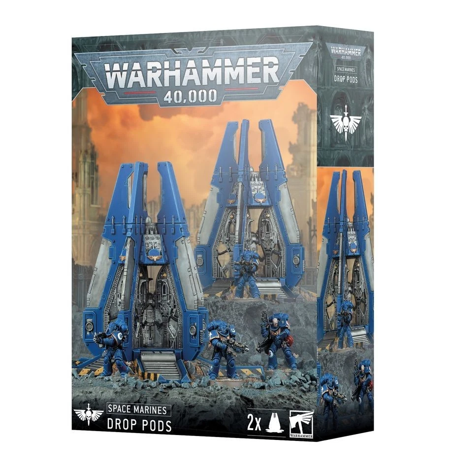 Warhammer 40,000: Space Marines - Drop Pods GW 48-101 NIB - Image 1 of 1