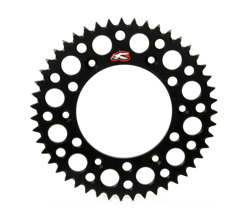Renthal 02-23 Yamaha YZ 125/ YZ 250/F/X/ YZ450F Rear Grooved Sprocket - Black - Image 1 of 1