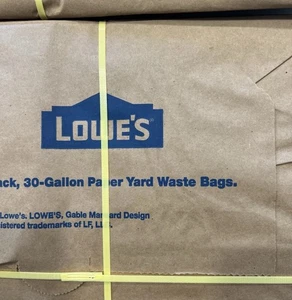 Lowe'S 30 galloni carta marrone resistente prato e sacchetti rifiuti casa e giardino lotto 10 - Foto 1 di 2