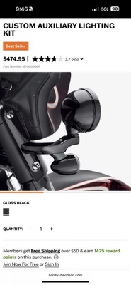 Harley Davidson 14-later Street Glide Auxiliary Lamps - Image 1 of 4