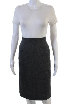 Vince 女式直笔羊毛深灰色裙 XS 码 — 第 1/4 张图片