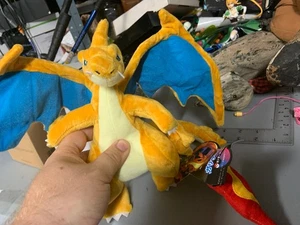 Mega Charizard Y Pokemon Center Plush NEW w/ Tag 2018 Poseable Wings Japan 9" - Picture 1 of 9