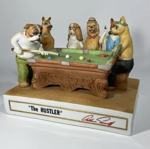 Arthur Sarnoff Dogs Playing Pool Art Decanter By Hoffman 1978 - Picture 1 of 17