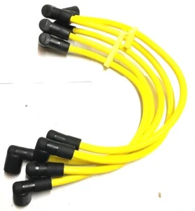 CLASSIC MINI YELLOW SILICONE PLUG LEADS GHT241 AUSTIN MORRIS TOP ENTRY 7T1 - Picture 1 of 1