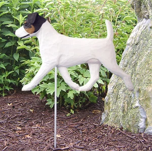 Insegna cane Jack Russell Terrier giardino esterno dipinto a mano figura tri - Foto 1 di 1