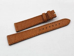 Watch Band Veritable Lizard Marrone Gold 17/14mm Hand Made Top Quality Donna - Foto 1 di 4