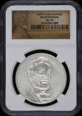 2009 P LINCOLN Modern Commemorative BICENTENNIAL S$1 NGC MS70 - Image 1 of 2