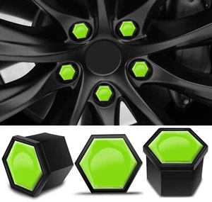 20er Set Alufelgenmutter Abdeckkappen 17mm Auszieher Universal grün NC 38 - Bild 1 von 6