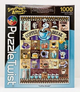 PuzzleTwist Coffee Break Something's Amiss! 1000 Piece Jigsaw Puzzle SEALED New - Picture 1 of 4