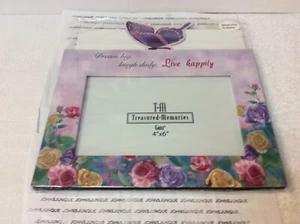 PHOTO FRAME DREAM BIG LAUGH DAILY LIVE HAPPILY TREASURED MEMORIES FRAME 4” x 6” - Picture 1 of 2