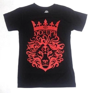 New Men's Printed Lion Crown Funny Hipster MMA Red Charcoal Red Cotton T-Shirt - Picture 1 of 6