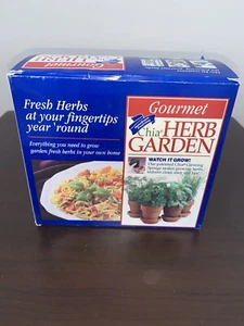 Gourmet Indoor Chia Herb Garden Pots Parsley Dill Chives Basil Cilantro Marjoram - Picture 1 of 5