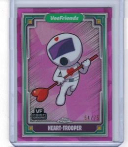 Topps Chrome VeeFriends Heart-Trooper Pink Refractor #'ed 54/75 #8 - Picture 1 of 1