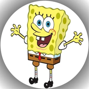 Colocador de tartas cumpleaños imagen de tartas fondant oblea Bob Esponja L24 - Imagen 1 de 1