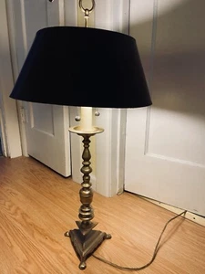 Vintage MCM 30" hoch Messing Pricket Kerzenständer Lampe Doppelleuchte Fuß schwer - Bild 1 von 23