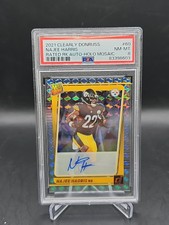 2021 Panini Clearly Donruss Najee Harris Rated Rookie Holo Mossic Auto SSP Psa 8