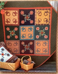 PATTERN Blossoms & Baskets Flowers Posies Block Quilt NEW Pieceable Kingdom - Picture 1 of 5